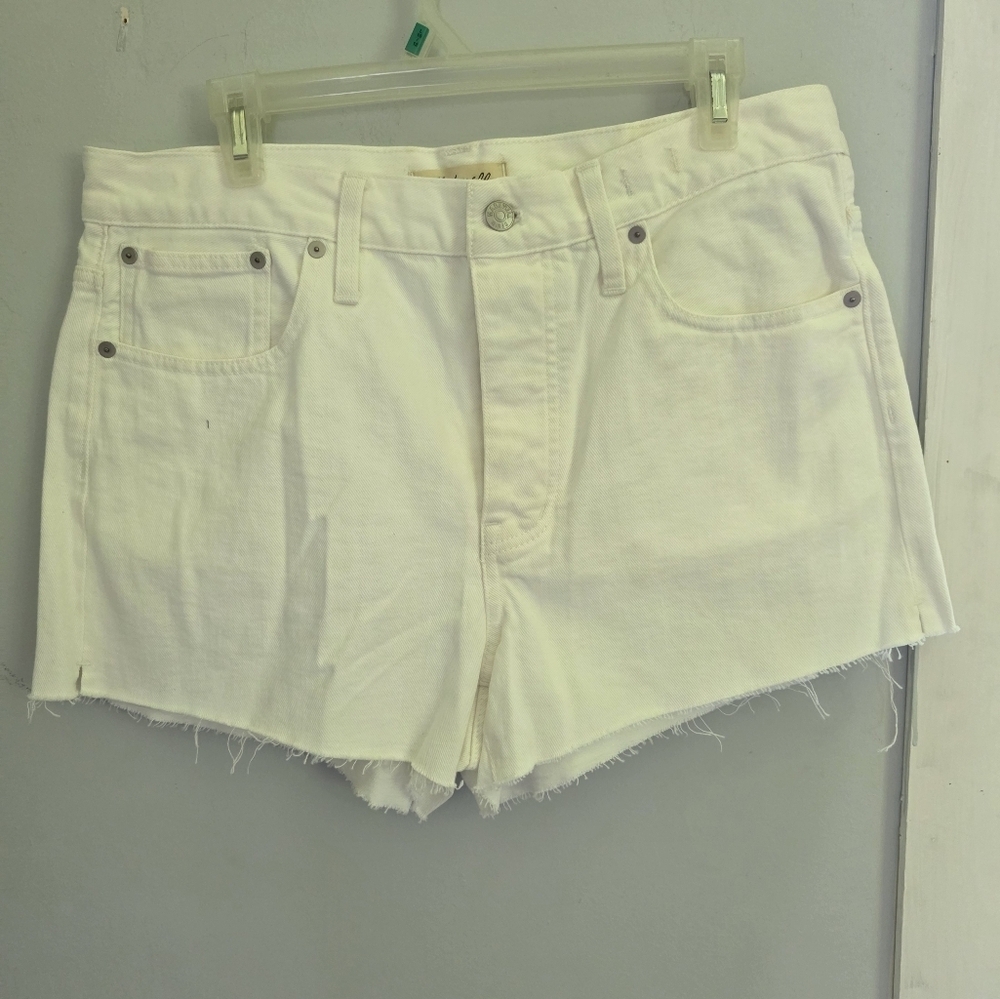 Madewell White Denim Women Shorts